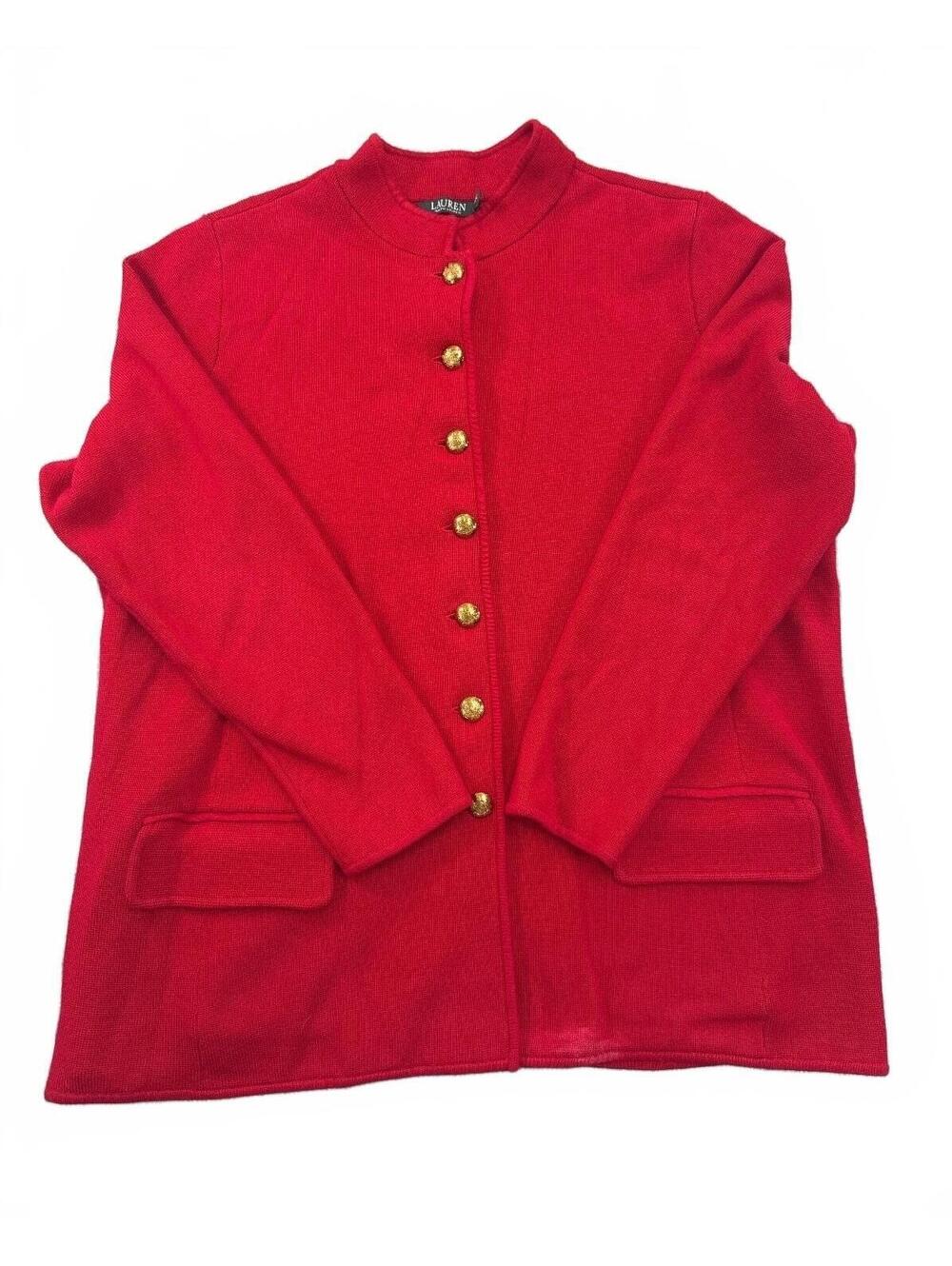 Ralph Lauren Red Knit Jacket
